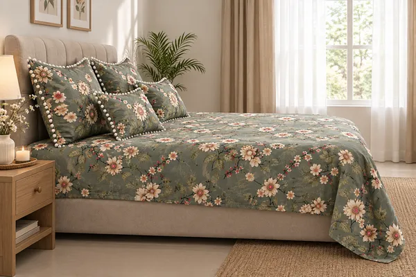Pom-Pom_Flora_5Pc_Bedsheet_Set_-_Olive_Blossom_(Bag_Packing)
