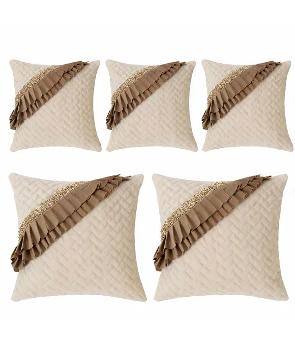 Pack_of_5_Regal_Luxe_Frill_Cushion_Covers_–_Elegant_Brown_Edition