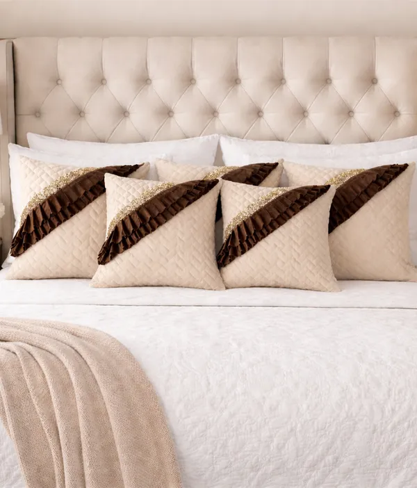 Pack_of_5_Royal_Frill_Cushion_Cover_Set_–_Elegant_Chocolate_Brown_Collection