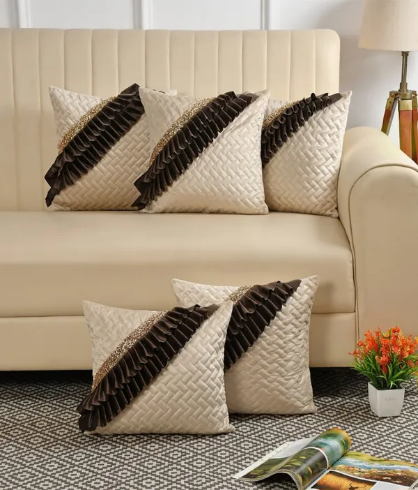 Pack_of_5_Royal_Frill_Cushion_Cover_Set_–_Elegant_Chocolate_Brown_Collection
