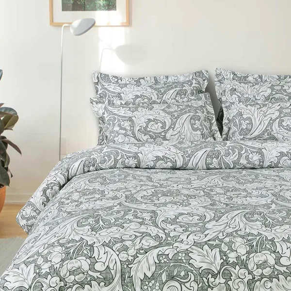 Imperial_Grey_Garden_Glace_Cotton_Bedsheet_Set
