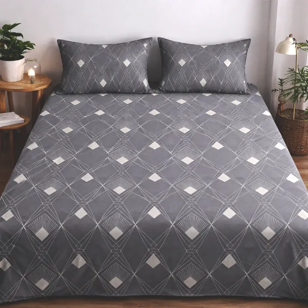 Steller_Grey_Glace_Cotton_Bedsheet_Set