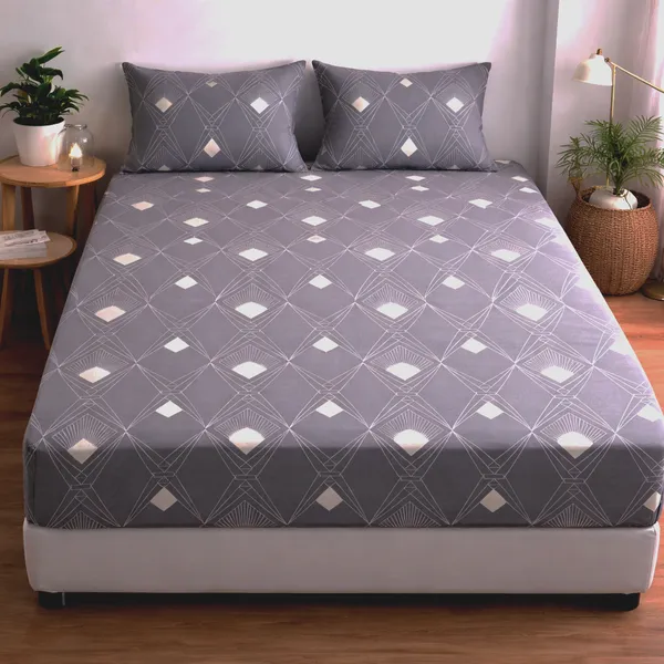 Steller_Grey_Glace_Cotton_Bedsheet_Set
