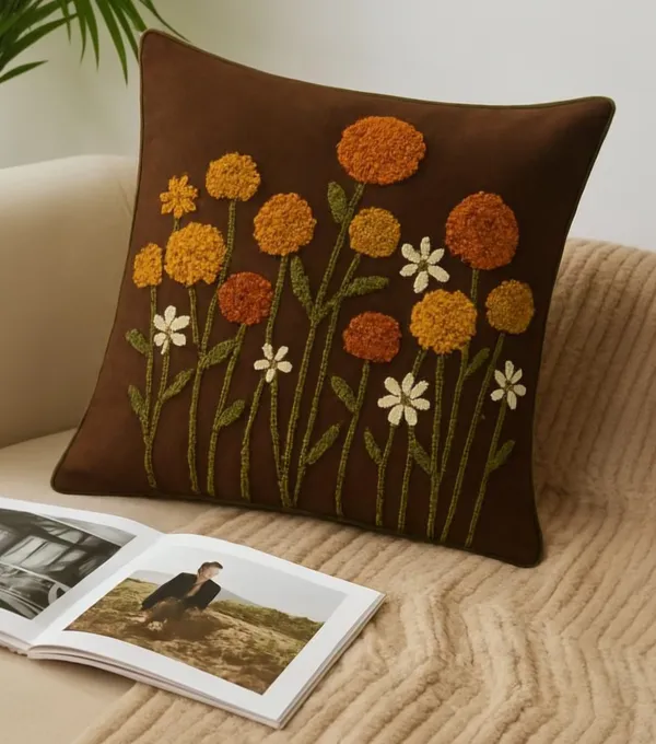 Pack_of_5_Designer_Wildflower_Cushion_Set_–_Soft_Touch_Chocolate_Edition