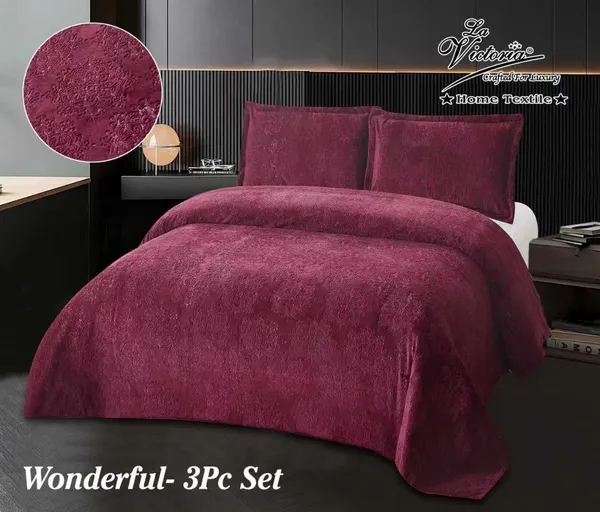 Burgundy_Wonderful_Velvet_Warm_Bedsheet