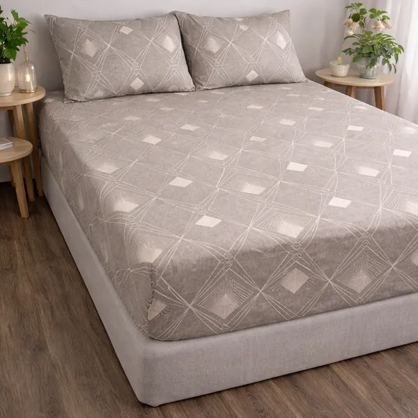 Steller_Brown_Glace_Cotton_Bedsheet_Set