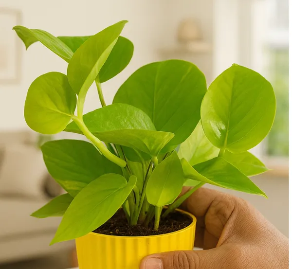 Green_Money_Plant_With_Round_Coloured_Plastic_Pot_Perfect_Gift_Home_Decor