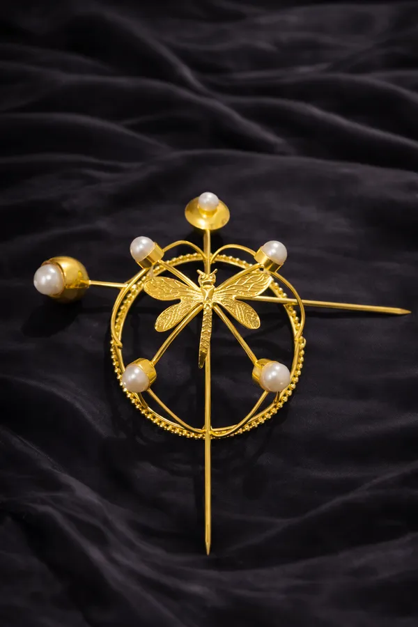 Gold_Brass_Hair_Bun_For_Women