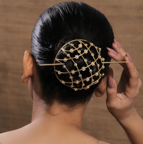 Gold_Brass_Hair_Bun_For_Women