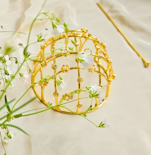 Gold_Brass_Hair_Bun_For_Women