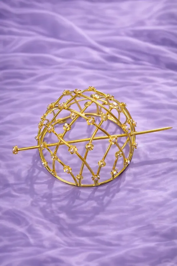 Gold_Brass_Hair_Bun_For_Women