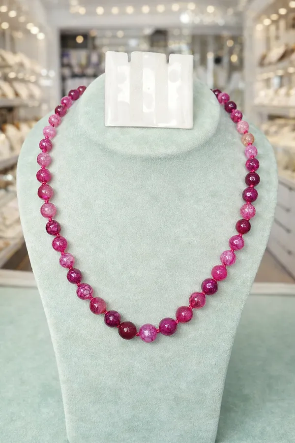 Pink_Brass_Agate_Onyx_Stone_Bead_Necklace_For_Women