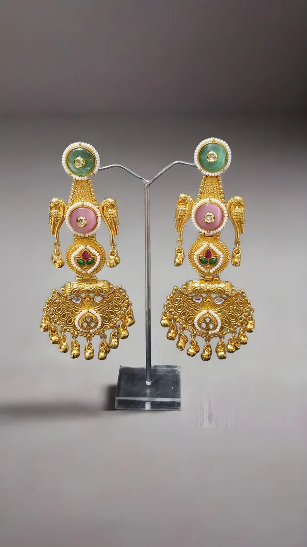 Multicolor_Brass_Artificial_Stone_Kashmiri_Earrings_For_Women