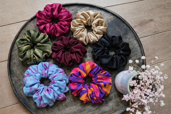 Multicolor_Brass_Silk_Scrunchie_Set_For_Women