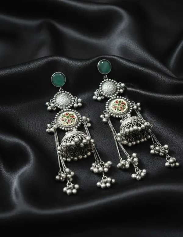 Multicolor_Brass_Moissanite_Kashmiri_Earrings_For_Women