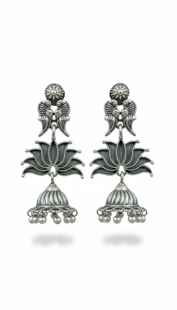 Silver_Brass_Silver_Earrings_For_Women