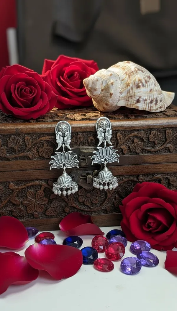 Silver_Brass_Silver_Earrings_For_Women