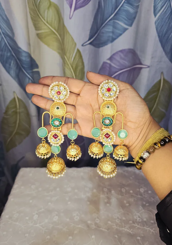 Multicolor_Brass_Kashmiri_Earrings_For_Women