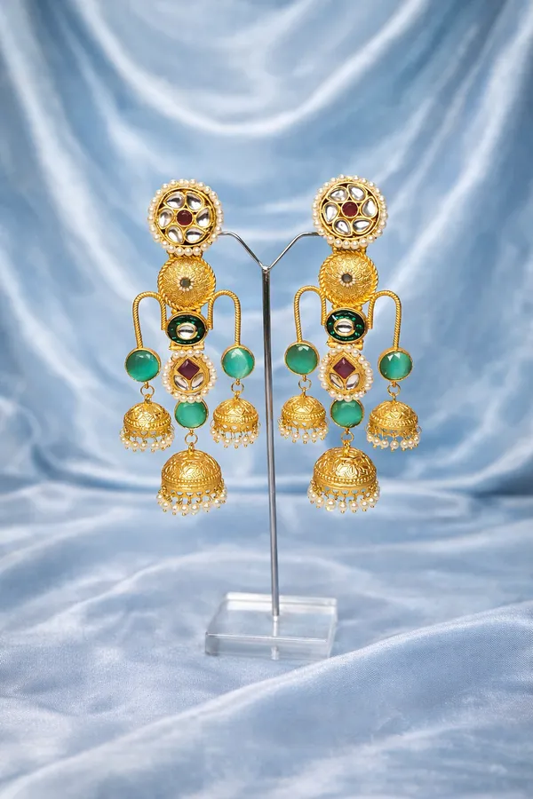 Multicolor_Brass_Kashmiri_Earrings_For_Women