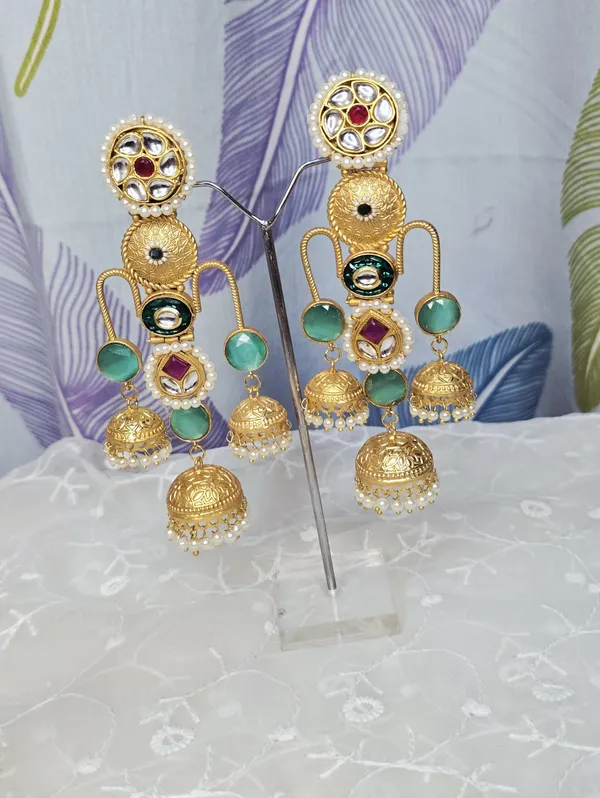 Multicolor_Brass_Kashmiri_Earrings_For_Women
