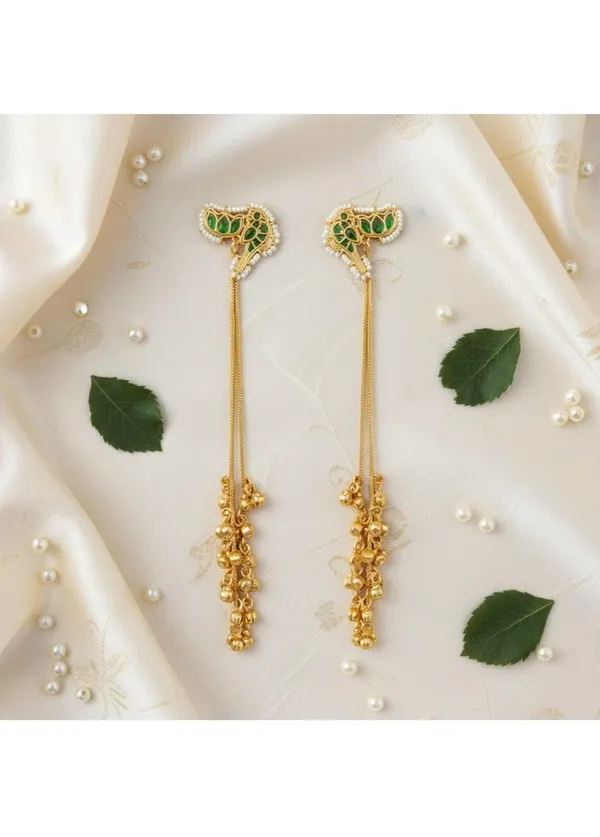 Gold__Brass_Kashmiri_Earrings_For_Women