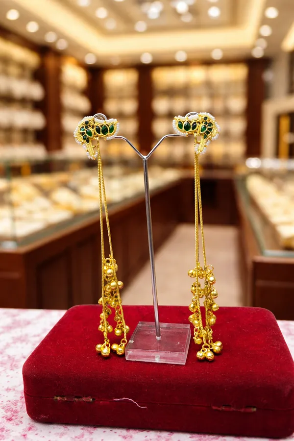 Gold__Brass_Kashmiri_Earrings_For_Women