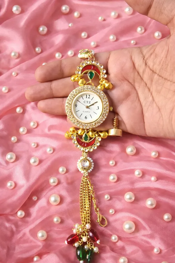 Gold_Brass_Kundan_Kashmiri_Watch_For_Women