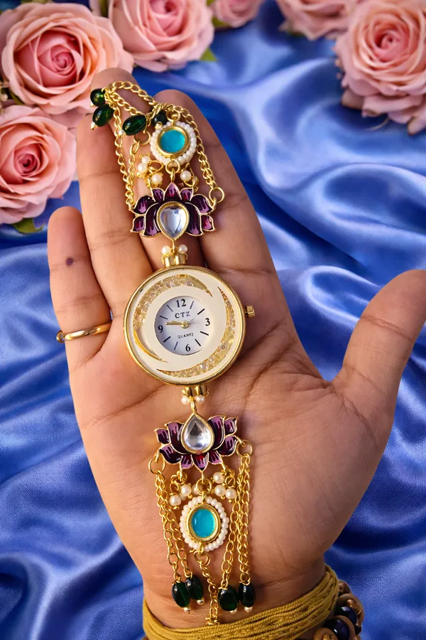 Multicolor_Brass_Kundan_Kashmiri_Watch_For_Women