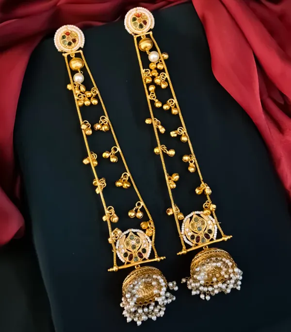 Gold_Brass_Dejhoor_Jhumka_Ghungroo_Earrings_For_Women