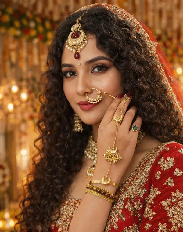 Gold_Brass_Handcuff_&_Ring_Set_For_Women