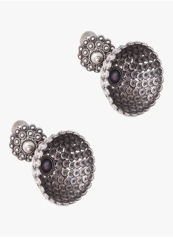 Silver_German_Silver_Jhumki_Earrings_For_Women