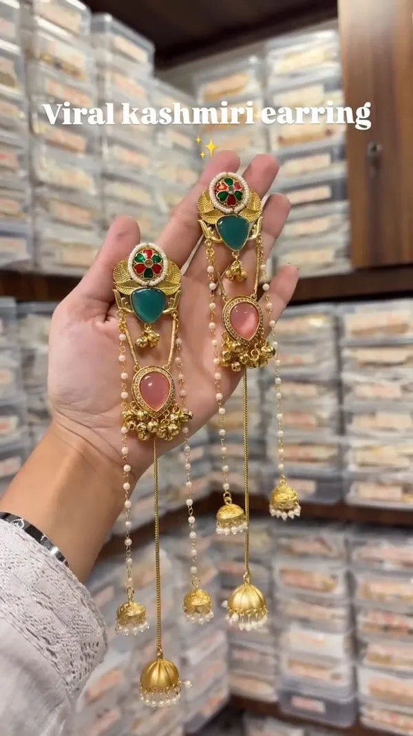 Multicolor_Brass_Kashmiri_Jhumki_For_Women