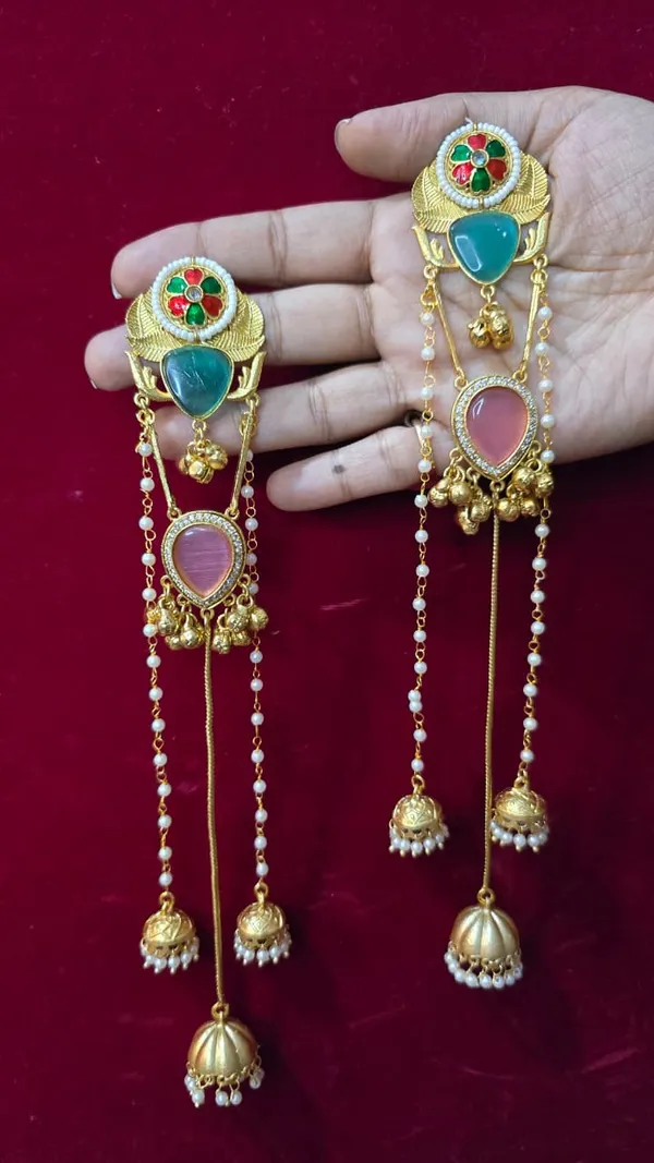 Multicolor_Brass_Kashmiri_Jhumki_For_Women