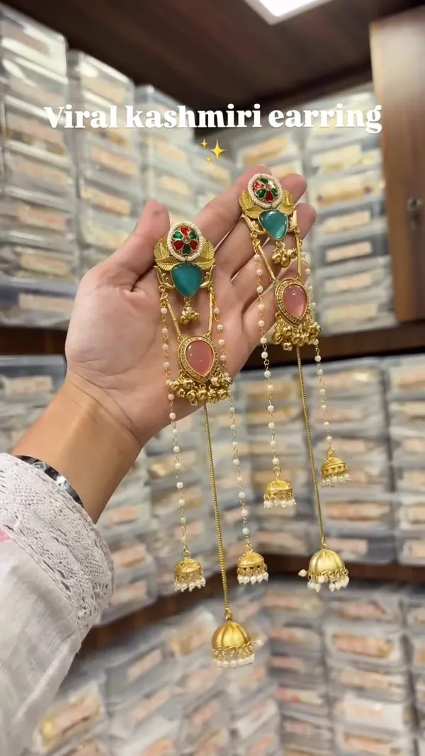 Multicolor_Brass_Kashmiri_Jhumki_For_Women