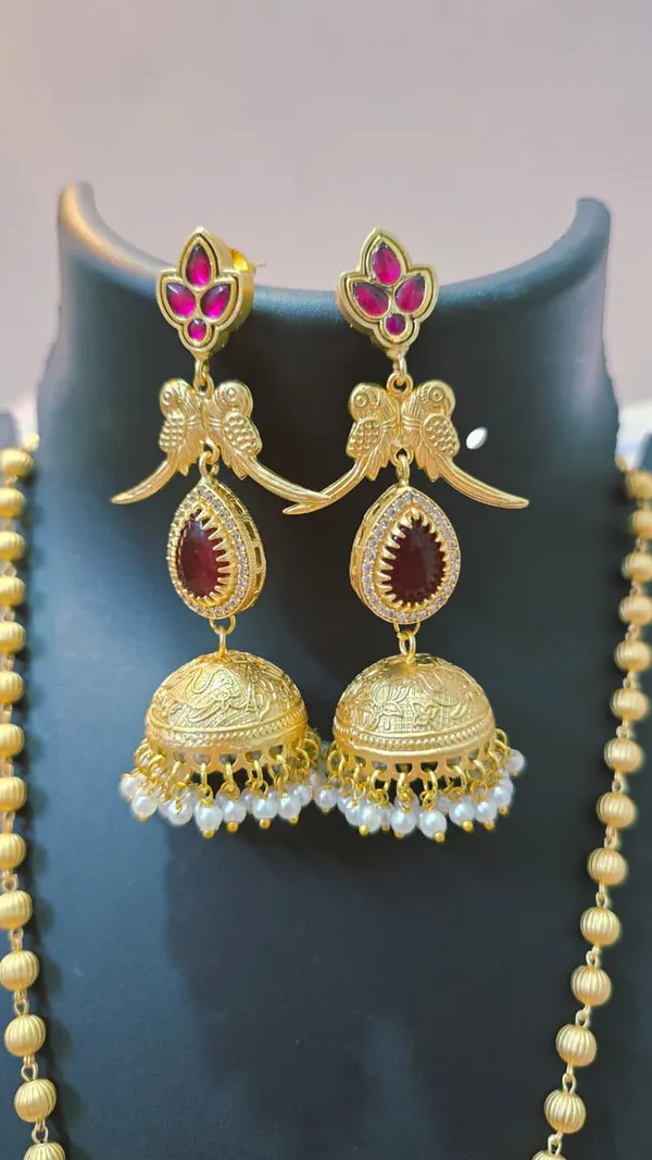 Multicolor_Brass_Kundan_Necklace_&_Earrings_Set_For_Women
