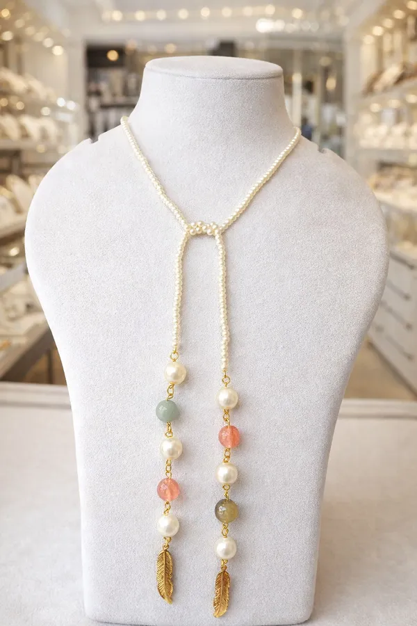 Multicolor_Brass_Long_Stone_Adjustable_Necklace_For_Women