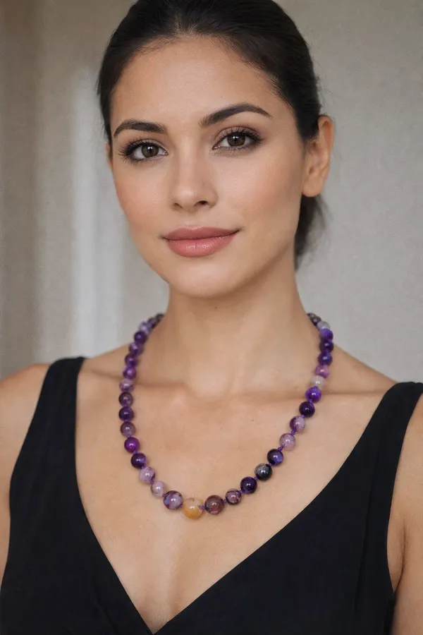 Multicolor_Brass_Agate_Onyx_Stone_Bead_Necklace_For_Women
