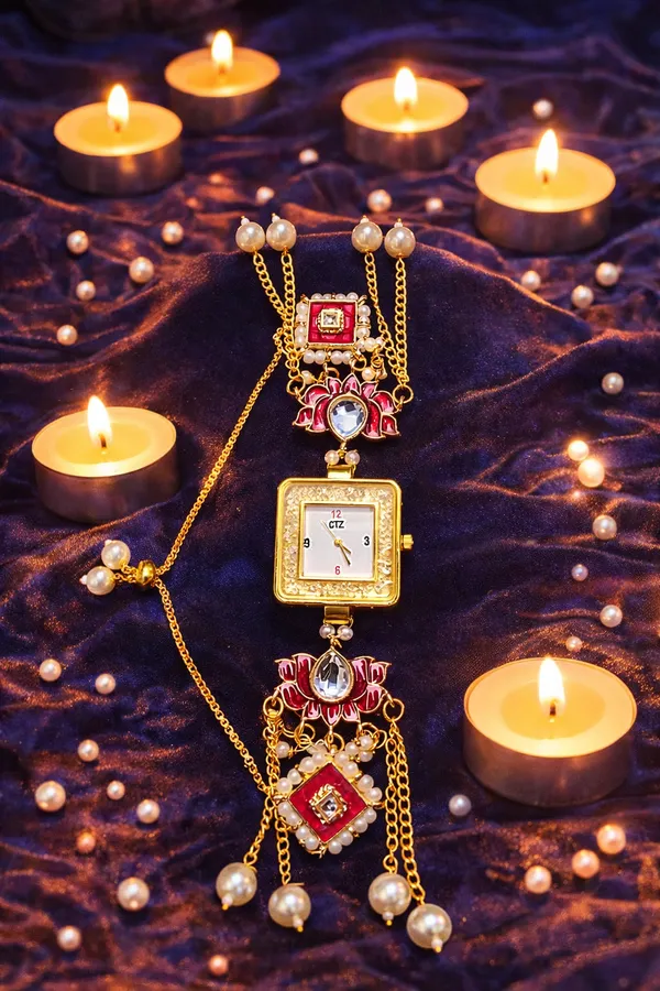 Multicolor_Brass_Kundan_Kashmiri_Watch_For_Women