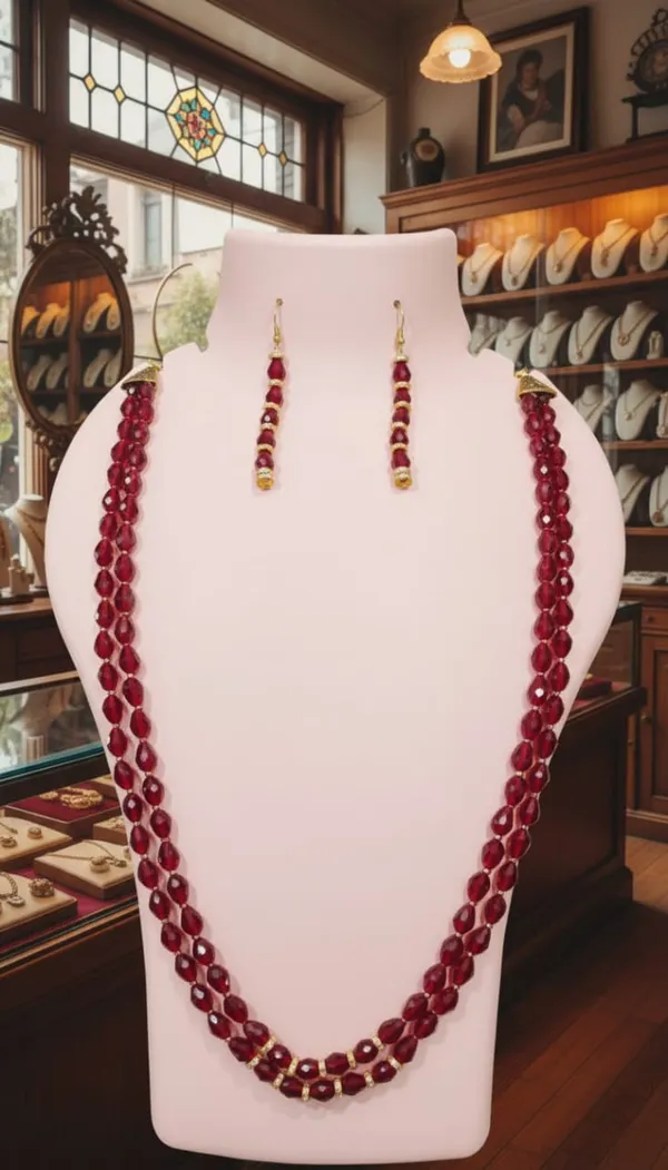 Maroon_Brass_Ruby_Crystal_Necklace_Set_For_Women
