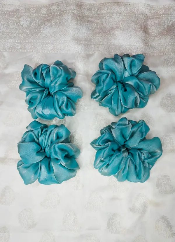 Blue_Brass_Satin_Scrunchie_For_Women