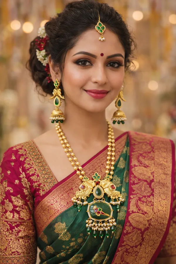 Multicolor_Brass_Kundan_Necklace_&_Earrings_Set_For_Women