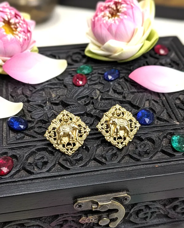 Gold_Brass_Temple_Stud_Earrings_For_Women