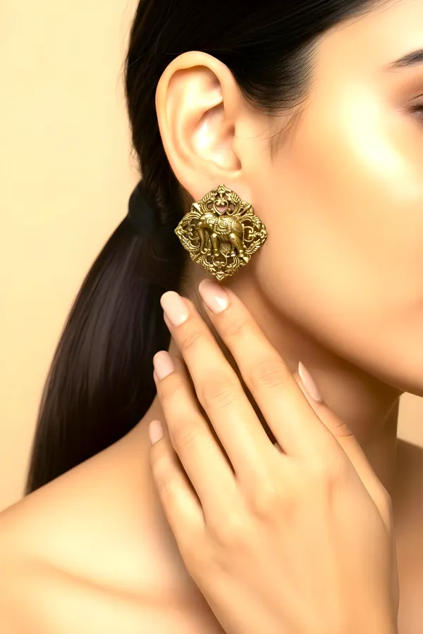 Gold_Brass_Temple_Stud_Earrings_For_Women