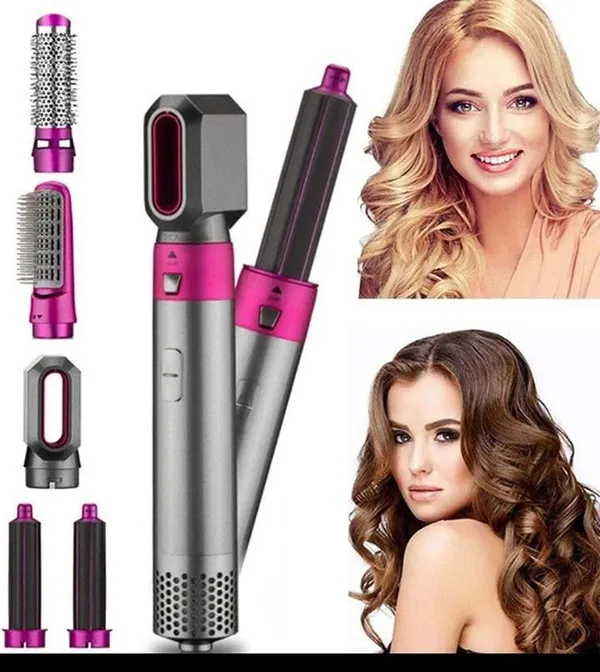 Black_5_In_1_Hot_Air_Styler_Hair_Dryer_Brush_Curling_Straightening_And_volumizing_Hair_Styling_Tool_With_Multiple_Attachments