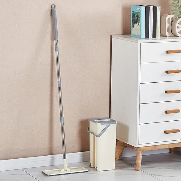White_Flat_Floor_Mop_With_Bucket_And_wringer_Hands_Free_Spin_Mop_Cleaning_System_With_2_Microfiber_Pads