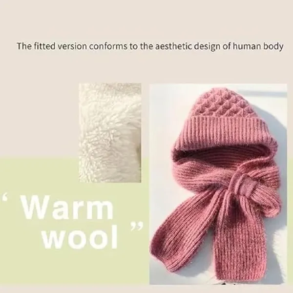 Pink_Winter_Knit_Beanie_Hat_with_Scarf_Set_Soft_Warm_Woolen_Cap_And_Neck_Warmer_for_Cold_Weather