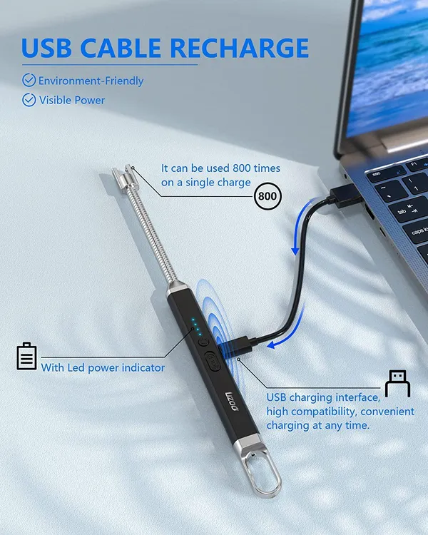 Black_Usb_Rechargeable_Electric_Gas_Lighter_Flexible_Neck_Arc_Lighter_For_Kitchen_And_BBQ