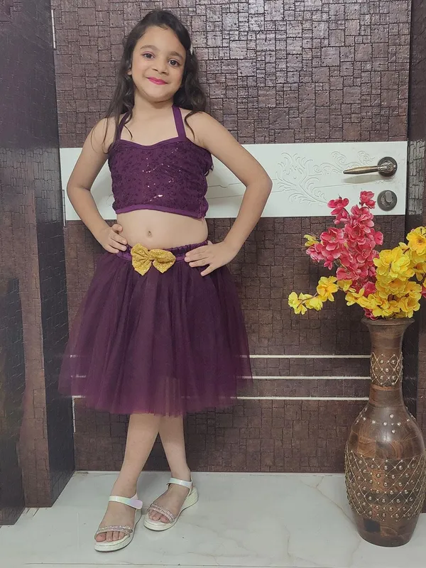 Purple_Cotton_Premium_&_Elegant_Top_&_Skirt_For_Girls
