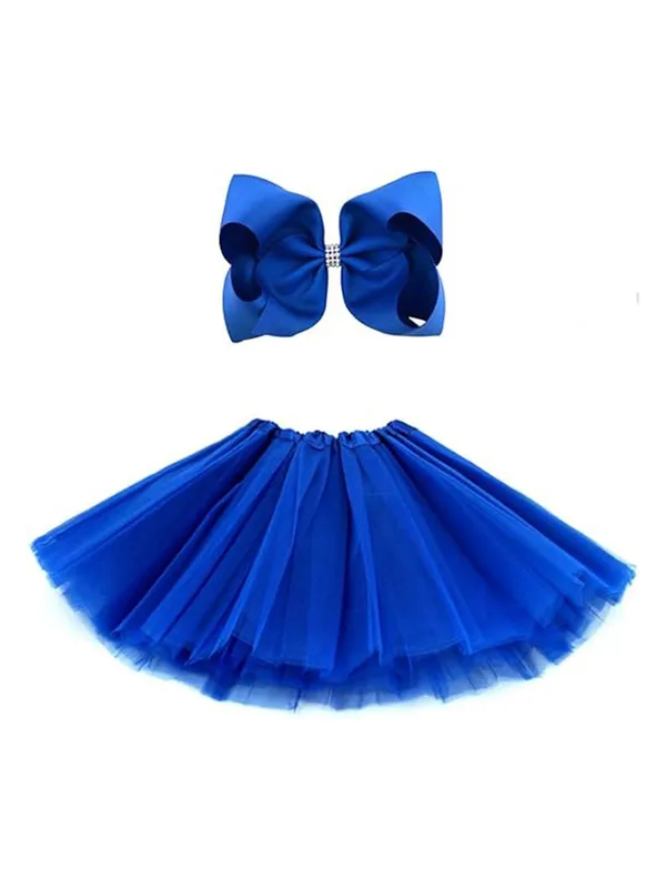 Blue_Cotton_Premium_&_Elegant_Top_&_Skirt_With_Bow_For_Girls