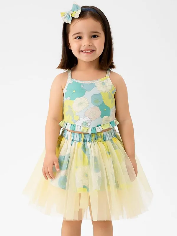 Multicolor_Cotton_Premium_&_Elegant_Top_&_Skirt_For_Girls